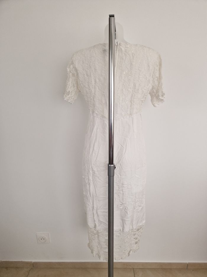 Robe blanche avec dentelle blanc crème Pacific Line - photo numéro 5