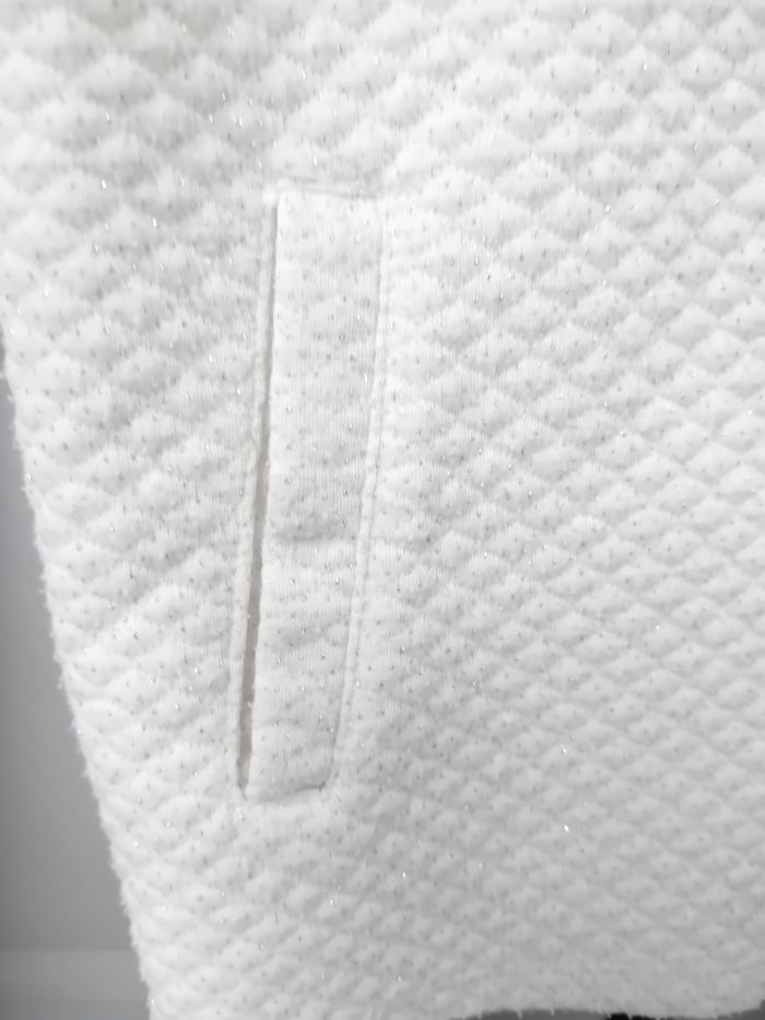Cardigan zippé  blanc/argenté GEMO 10ans - photo numéro 5
