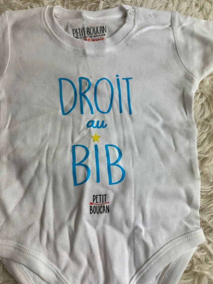Body petit boucan droit au bib taille 12-18 mois - photo numéro 2