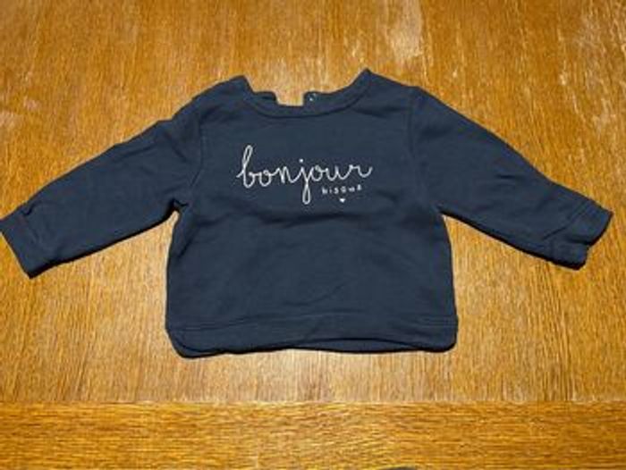 Pull marine bonjour bisous