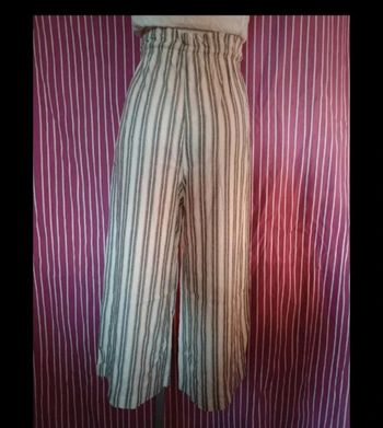 Pantalons jambes larges rayée