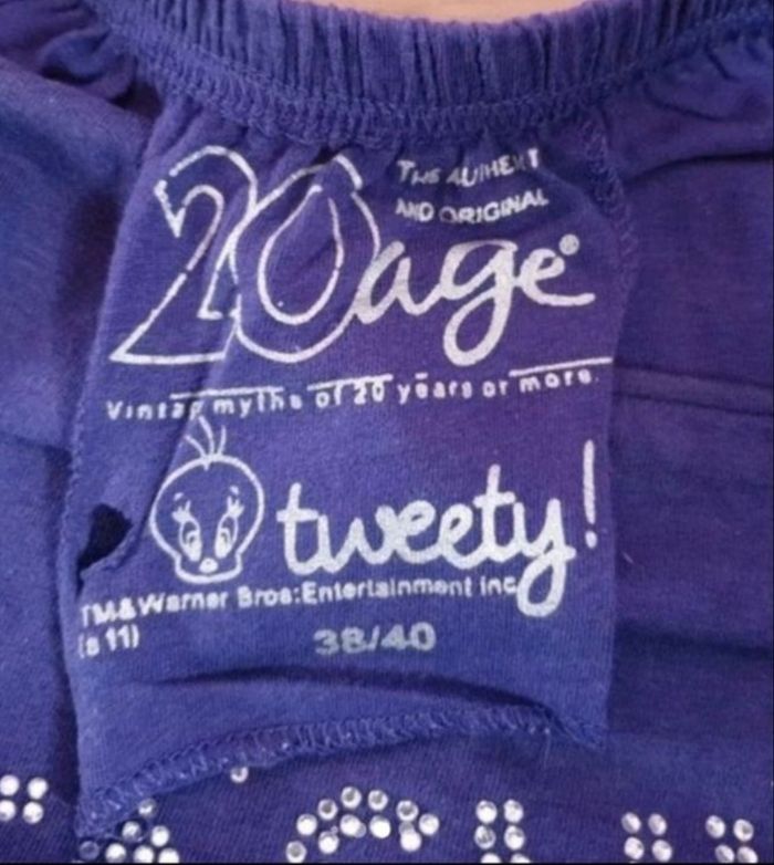 Dos nu "Titi 20 age" violet argenté et strass - photo numéro 6