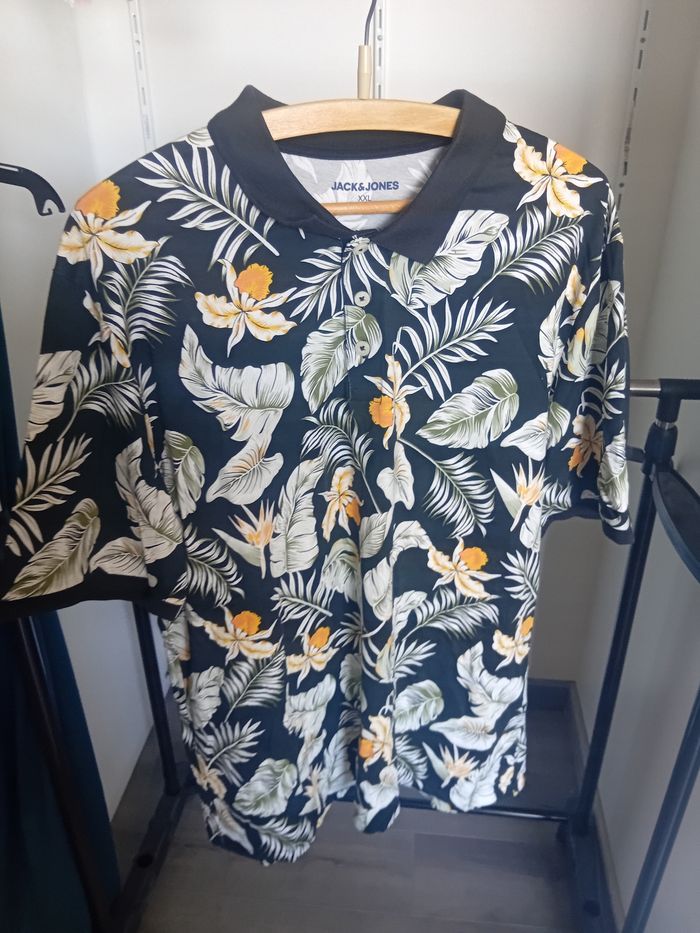 Polo manches courtes Jack & Jones fleurs