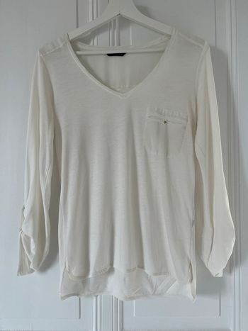 Top Massimo dutti blanc cassé