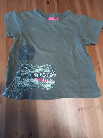Tee shirt amusant kaki dinosaure Tissaia