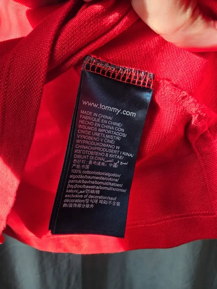 Polo rouge Tommy - photo numéro 2