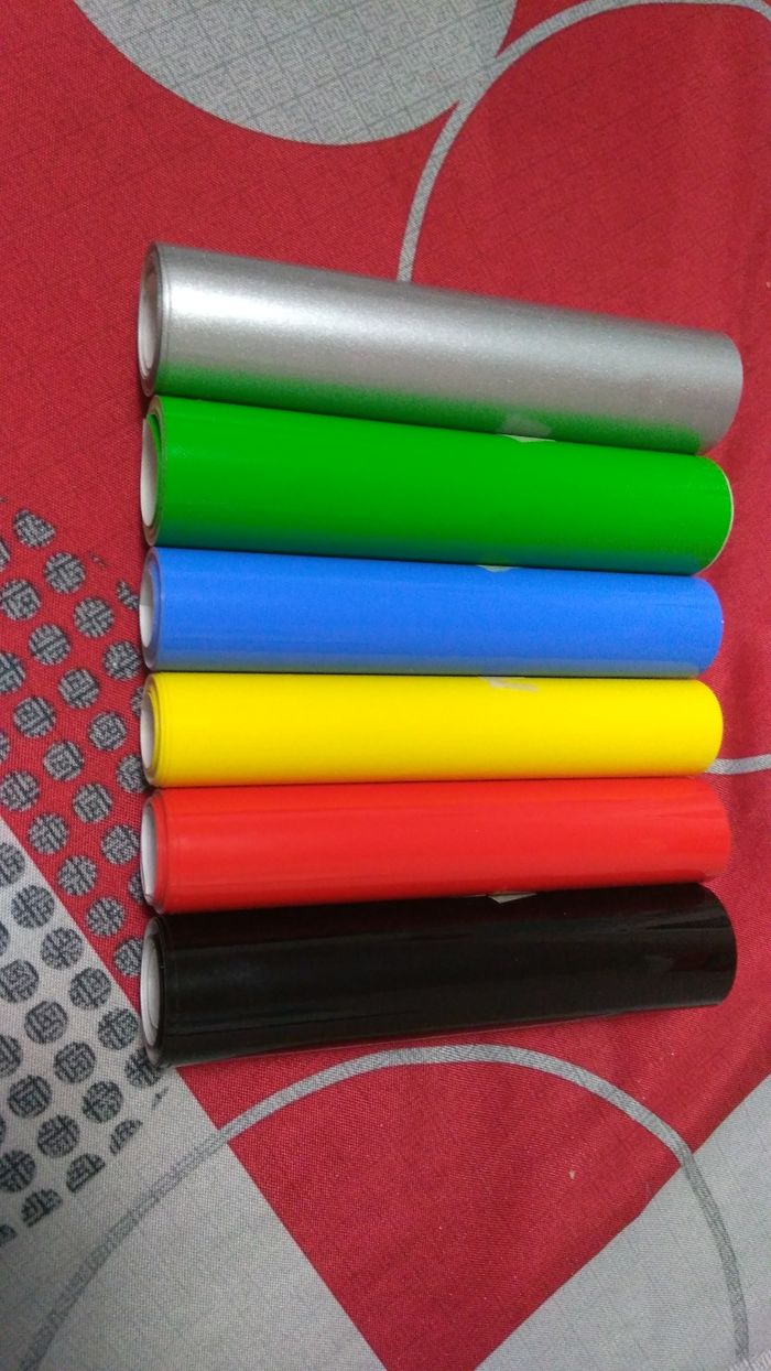 6  minis rouleaux vinyle  adhésif permanent - photo numéro 2