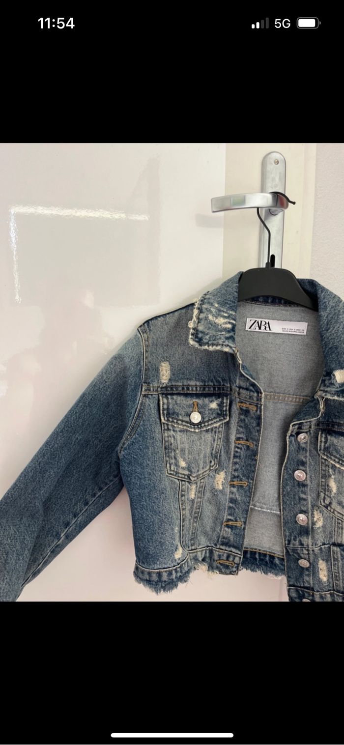 Veste en jean Zara taille S - photo numéro 2
