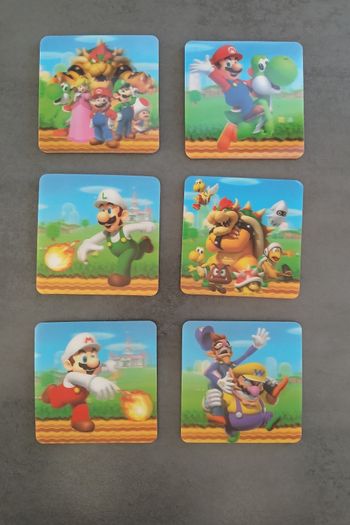 6 sous verres Super Mario 3D