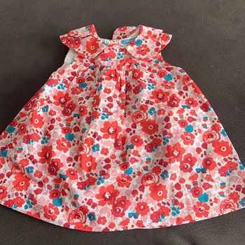 Robe Jacadi liberty cerise 6mois comme neuf