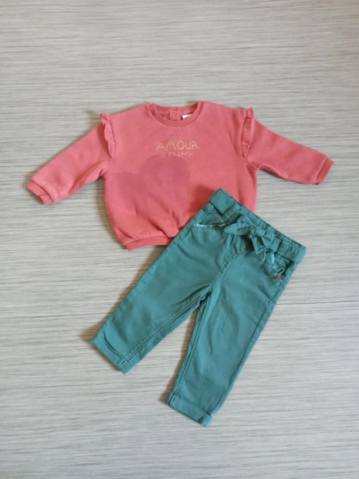 Pantalon + sweat 18 mois