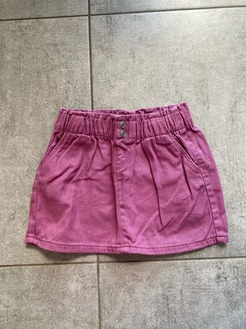 Jupe en jean mauve
