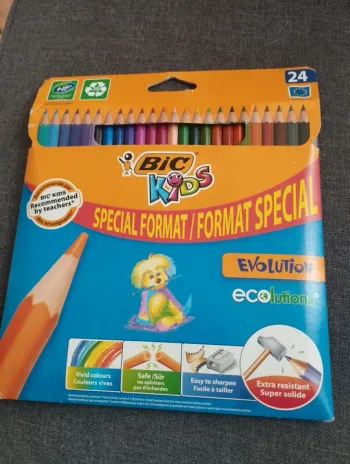 Pochettes crayons de couleurs Bic Kids