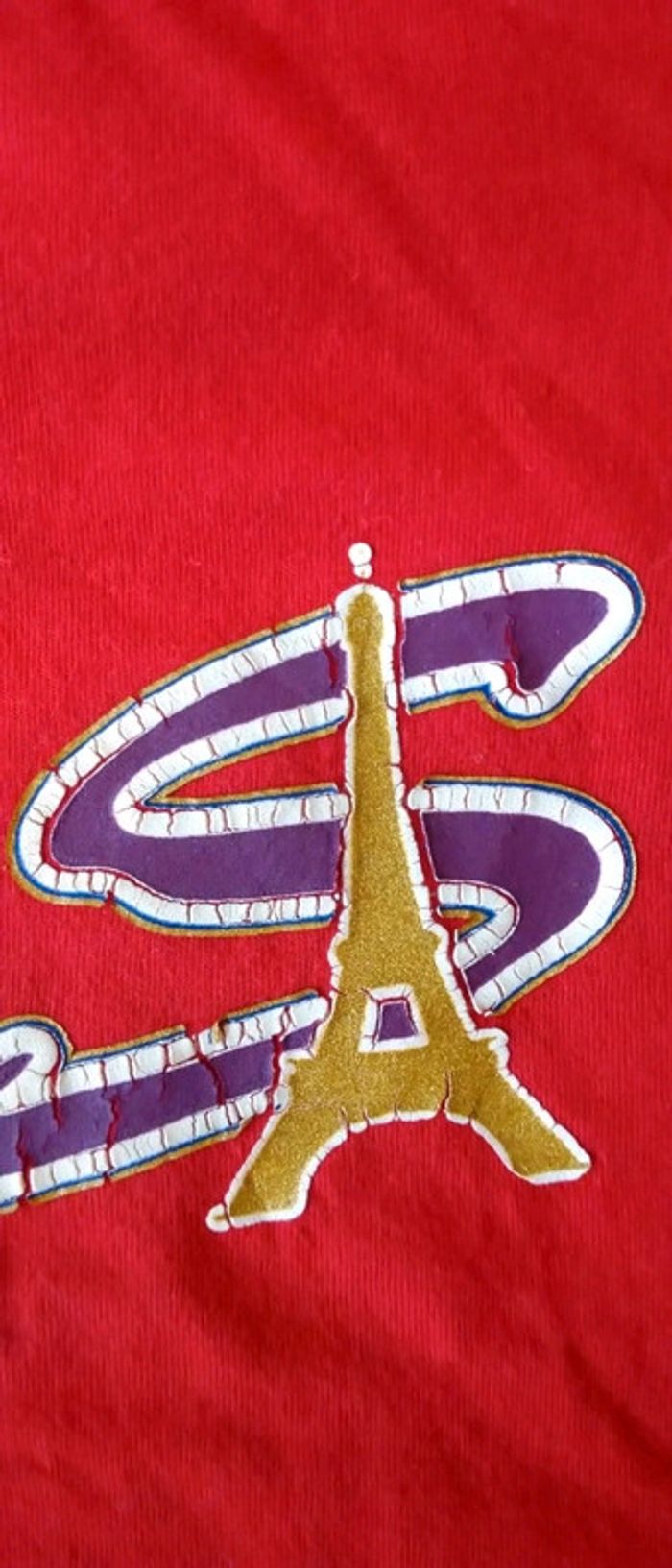 Tee shirt thème Paris rouge fille M 12 ans gildan - photo numéro 5