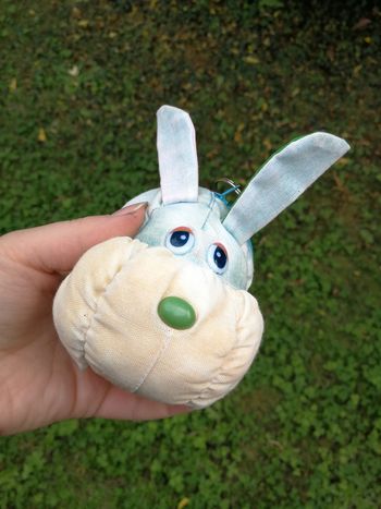 Porte-clés rembourré tête de chien