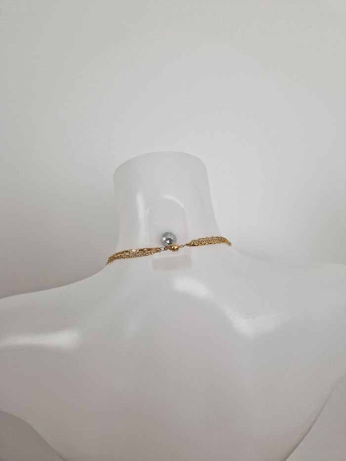Collier long vintage doré multi rangs - photo numéro 5