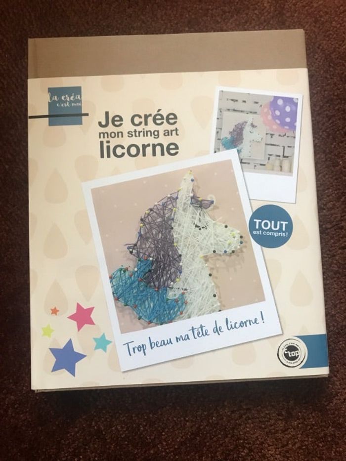 Je crée mon string art licorne