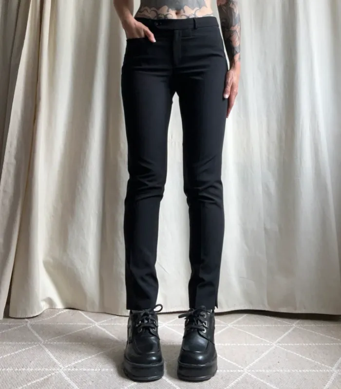 Pantalon droit costume Emo Corporate Goth Officecore - Taille S