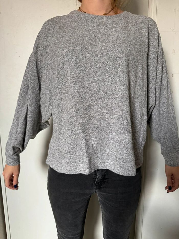 Pull gris oversize - photo numéro 2