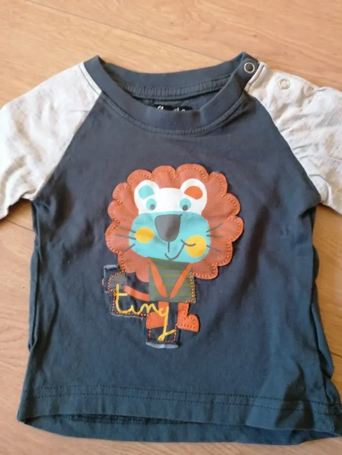 Lot 2 t-shirt manches longues 3mois - photo numéro 4