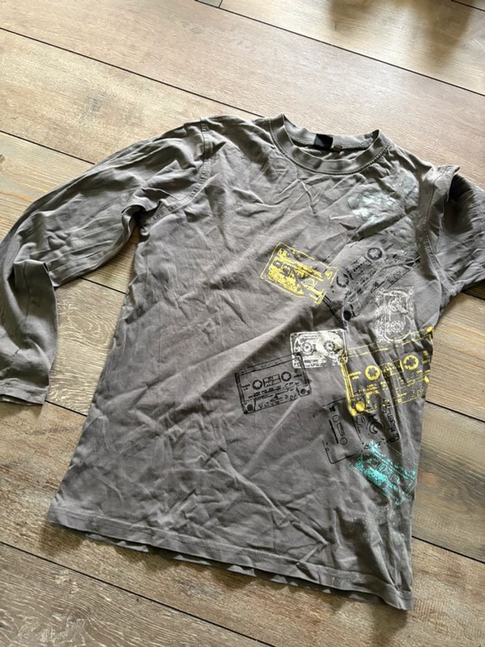 T-shirt manches longues gris 12 ans