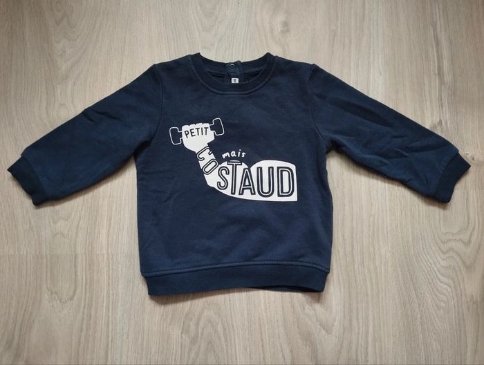 Sweat bleu 18 mois