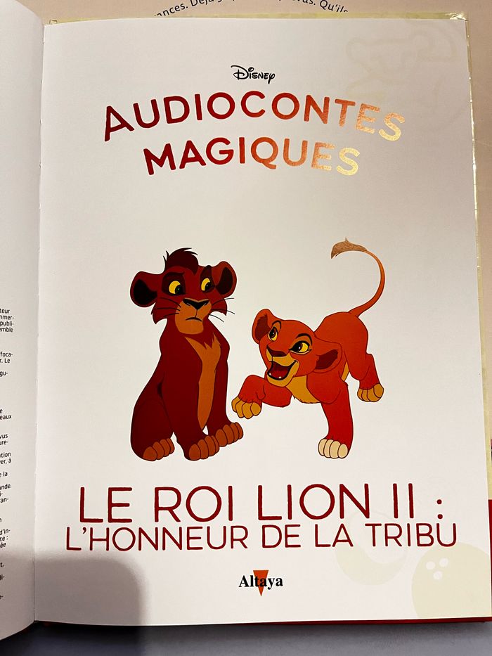 Livre Disney audio contes : le roi lion2, figurine non inclus - photo numéro 2