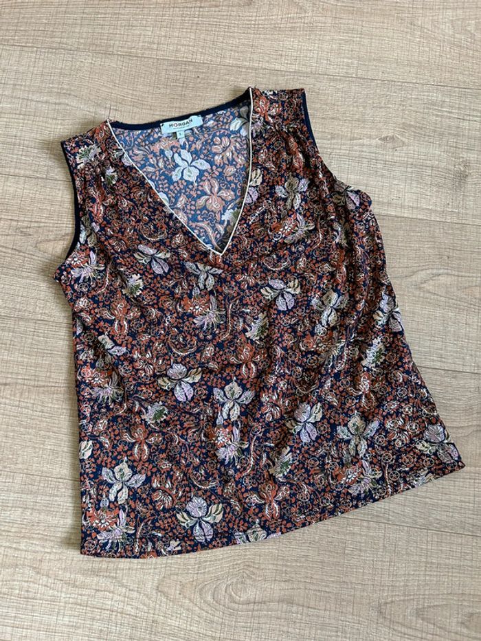 Blouse imprimée sans manches Morgan taille S jamais portée - photo numéro 11
