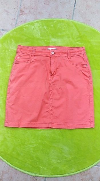 Jupe droite corail Camaïeu taille 40