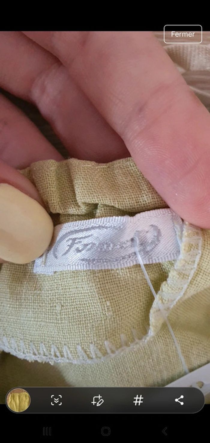 Robe en lin verte - photo numéro 3