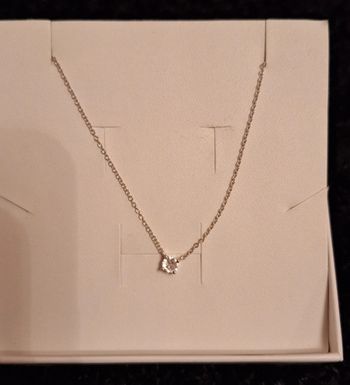 Collier argent zirconium