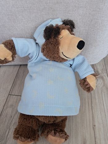Ours michka qui ronfle + ventre se souleve