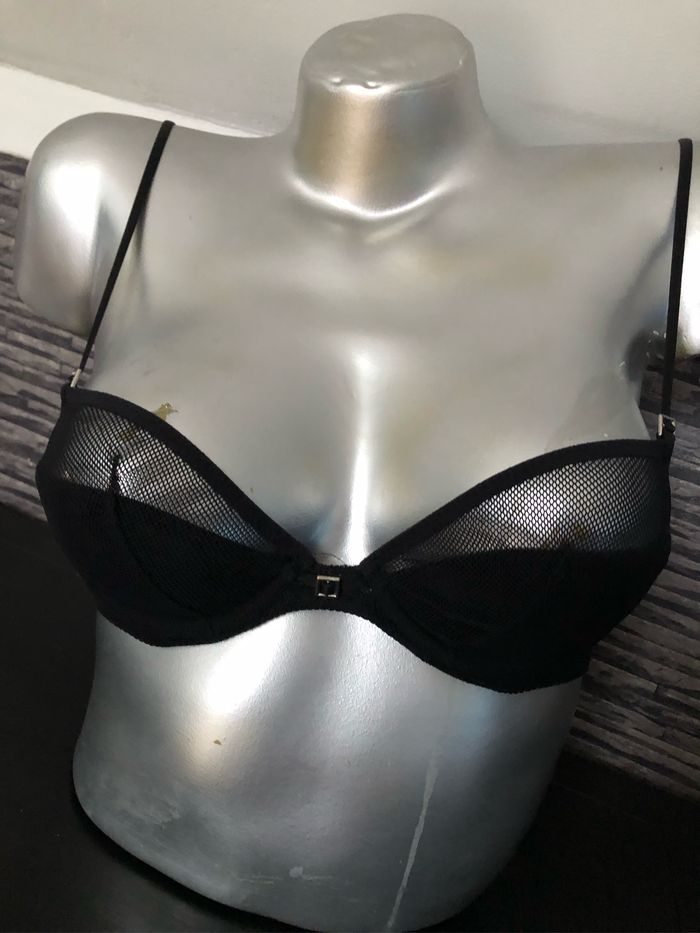 Soutien gorge noir résille 85 B Dim - photo numéro 2