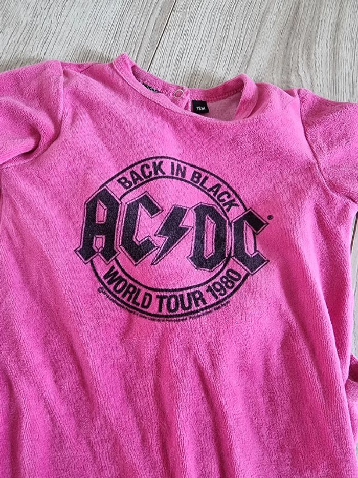 Pyjama fille AC DC groupe métal 18 mois - photo numéro 2