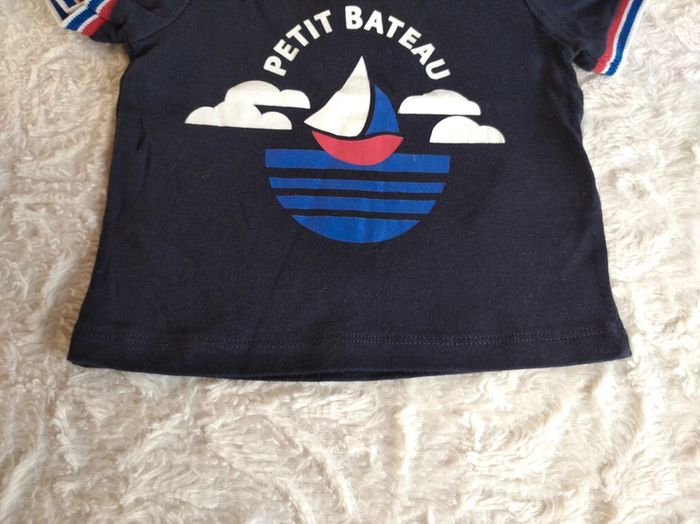 Tee shirt chemise manches courtes Garçon 12 mois Petit bateau 100% coton - photo numéro 6