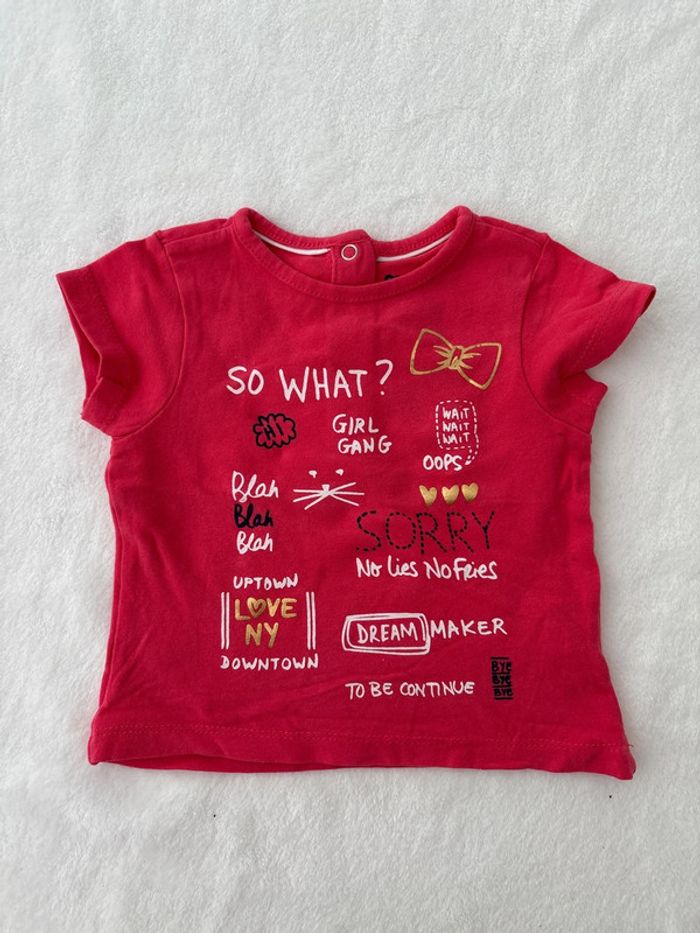 Tee shirt imprimé phrases 3 mois