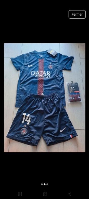 Ensemble foot doué psg 10ans etoile