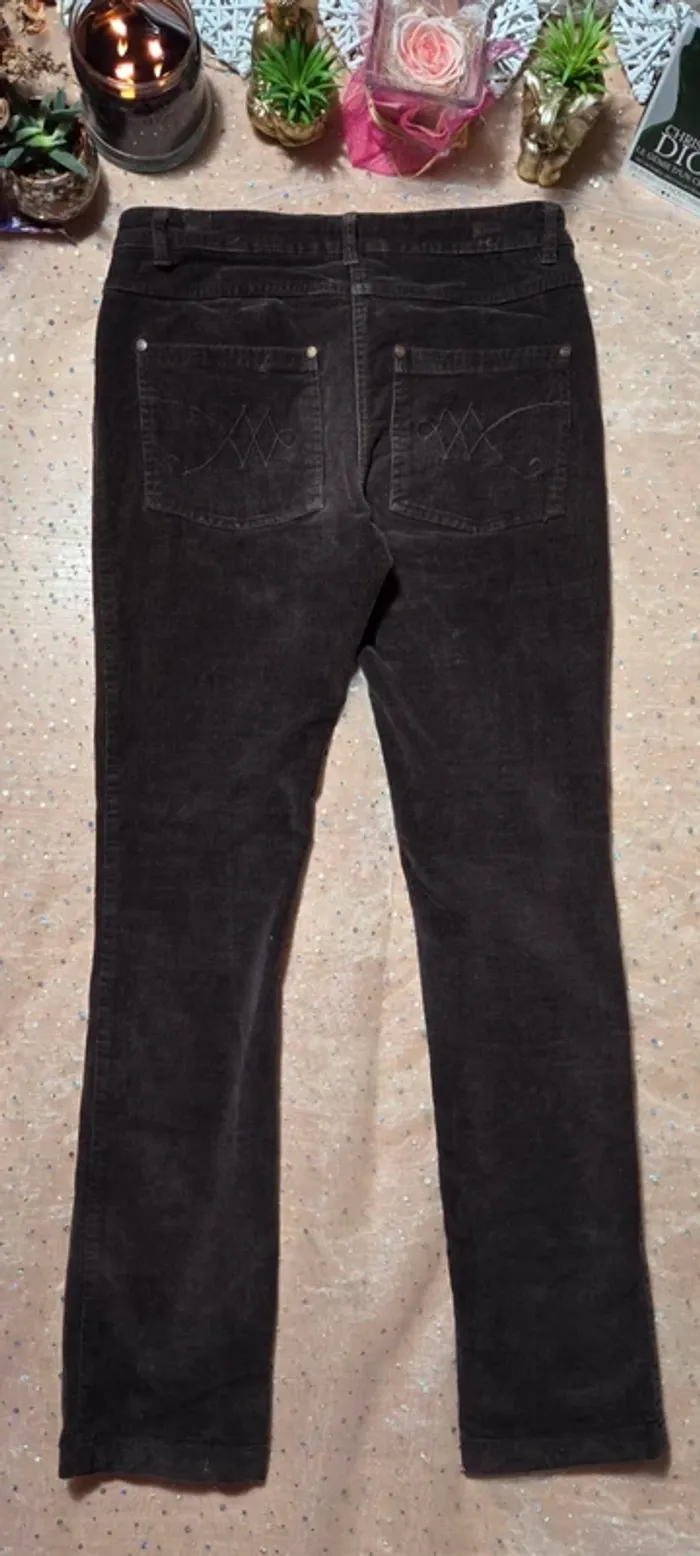 Pantalon marron effet velours La Redoute - photo numéro 7