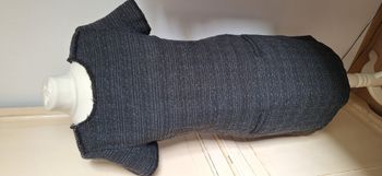 Robe grise chinée Comptoir des Cotonniers taille 38 dos ajouré polyester soie