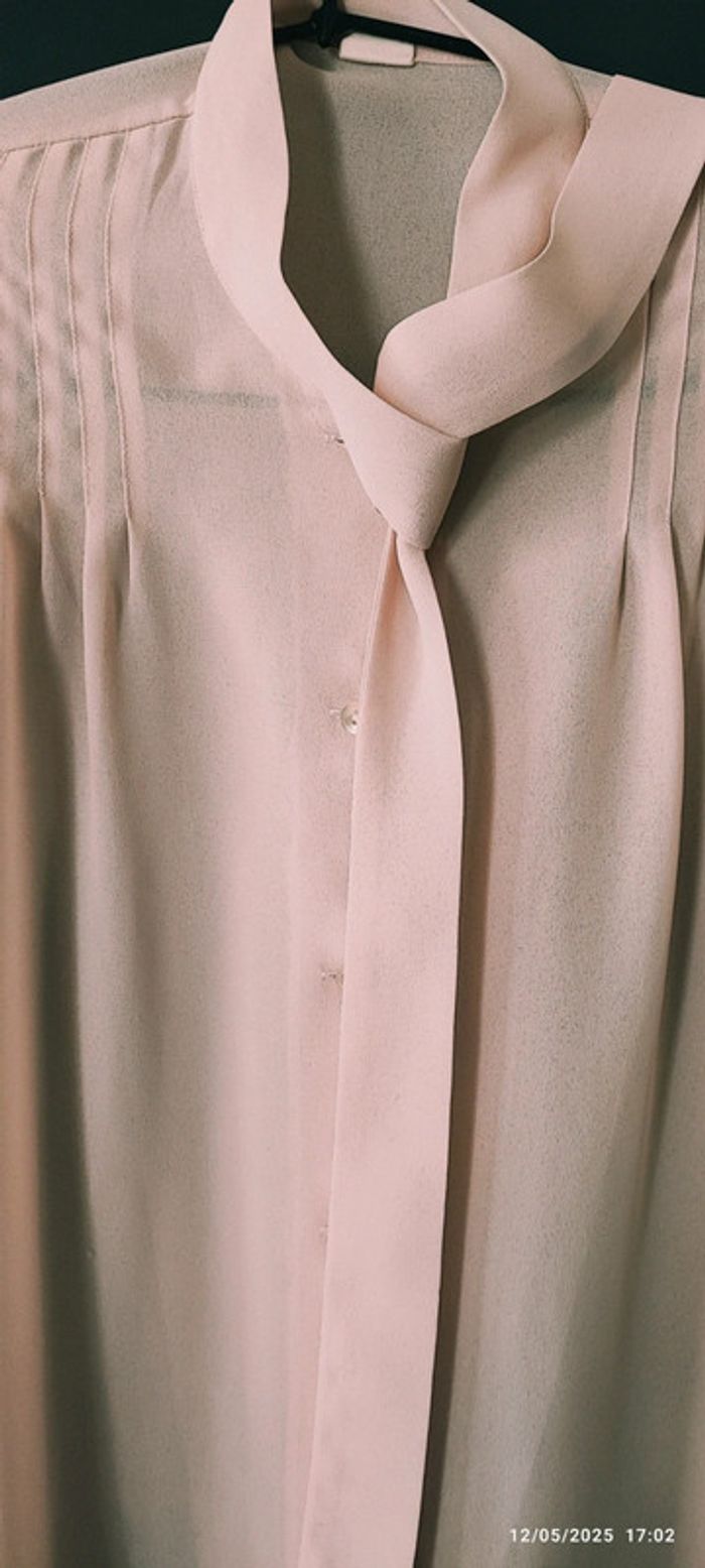 Chemise rose pâle, transparente, Taille 36 - photo numéro 8