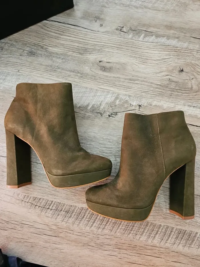 Boots bottine Buffalo kaki - photo numéro 4