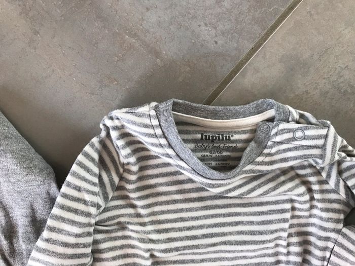 Lot de 3 t shirt bio manches longues 2/6 mois 100% coton - photo numéro 3
