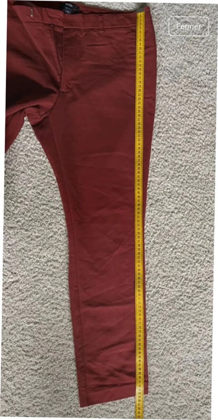 Pantalon skinny Kiabi couleur brique taille 42 - photo numéro 6