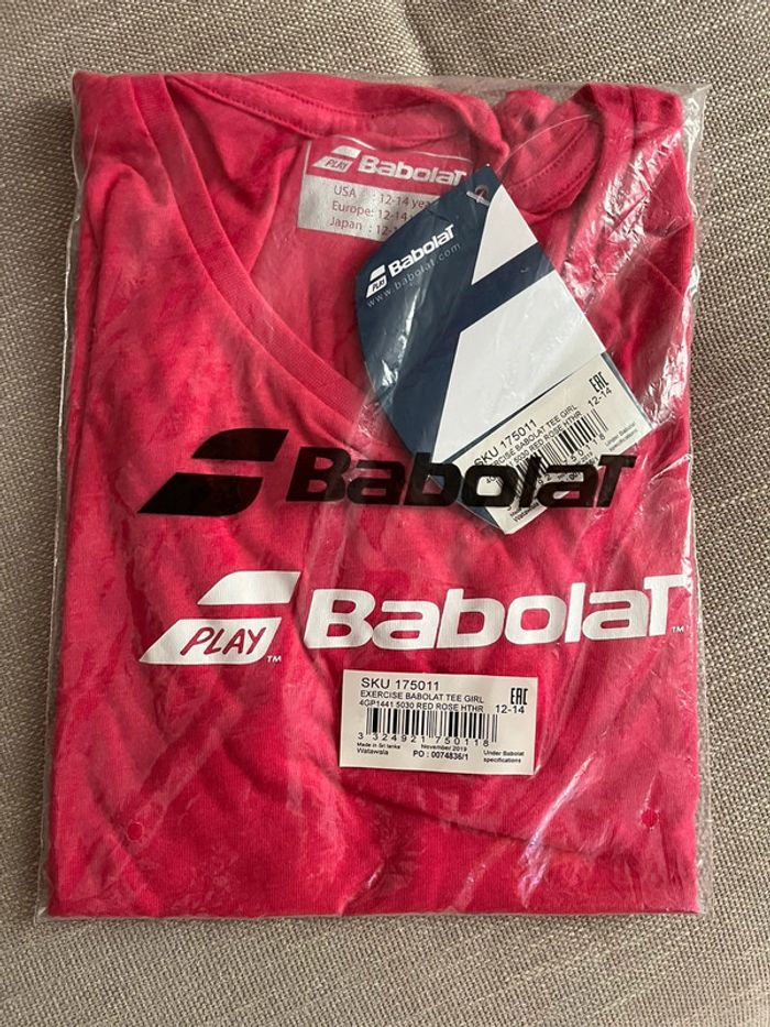 Lot de 2 tee shirt Babolat 12/14 ans - photo numéro 3