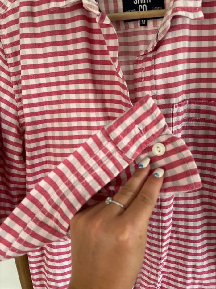 Chemise rouge à carreaux superdry taille M - photo numéro 6