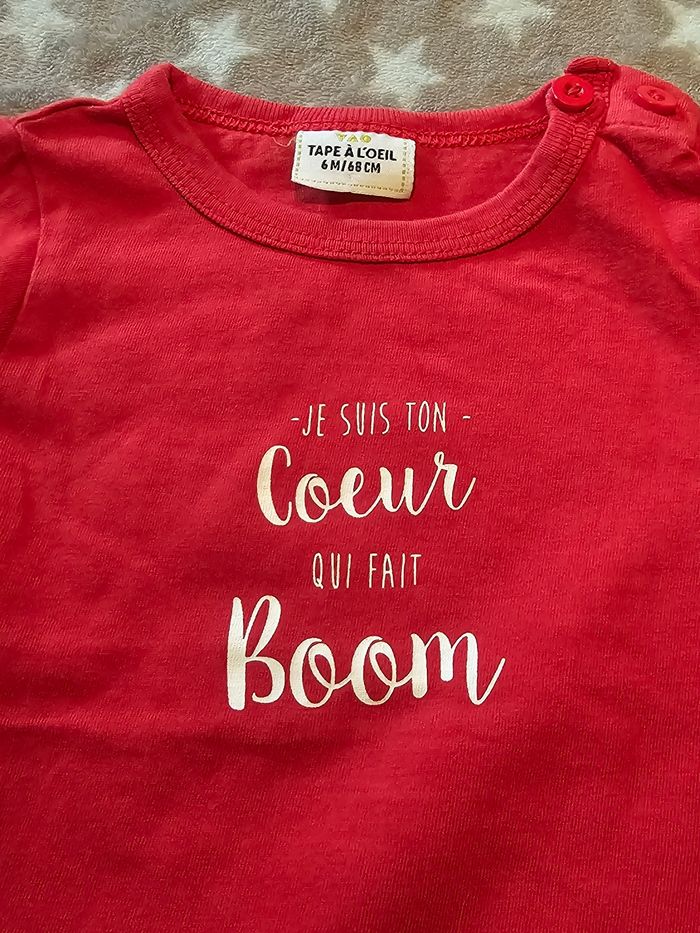 Lot de 2 t-shirts fille ML 6 mois - photo numéro 8