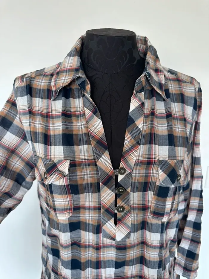 Tunique chemise à carreaux - photo numéro 3