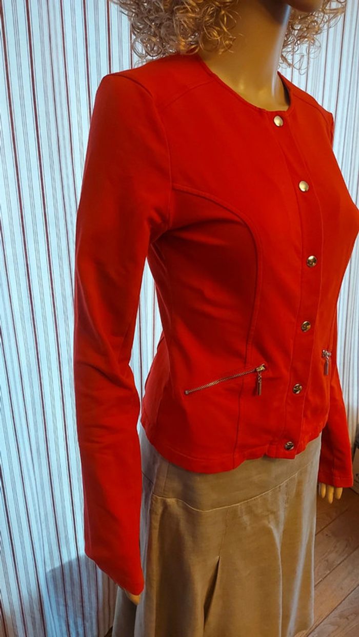 Veste rouge Fornarina S 95%coton 5%elastane - photo numéro 7