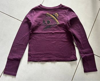 Tee shirt manches longues violet Kiabi 4 ans