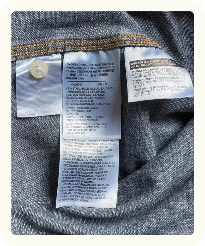 Chemise en jean manches longues homme Levi's Taille L - photo numéro 6